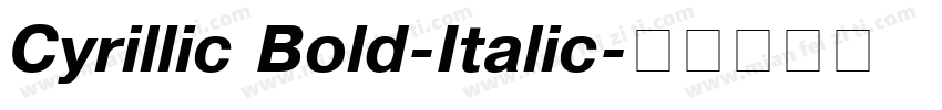 Cyrillic Bold-Italic字体转换